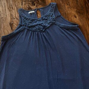 Women's Navy blue sleeveless top-Size L